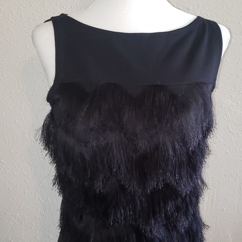 RACHEL Rachel Roy Dress, Sleeveless Boatneck Fring - Picture 3 of 7
